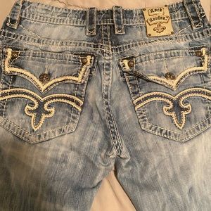 Rock Revival Mens 34 W 29 L Jeans, Distressed